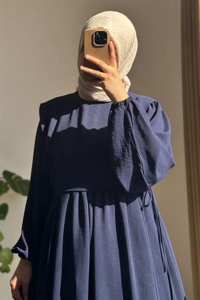 Yelekli Elbise - Lacivert