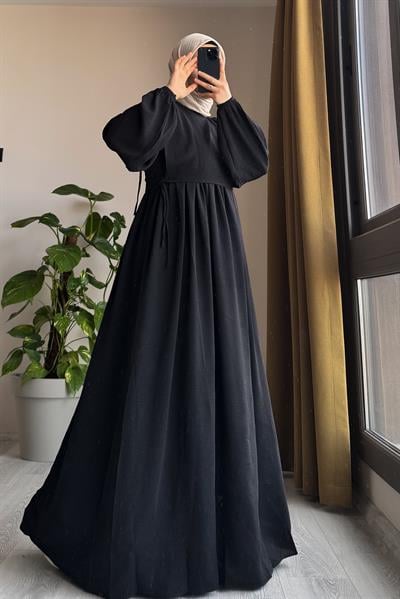 Yelekli Elbise - Siyah