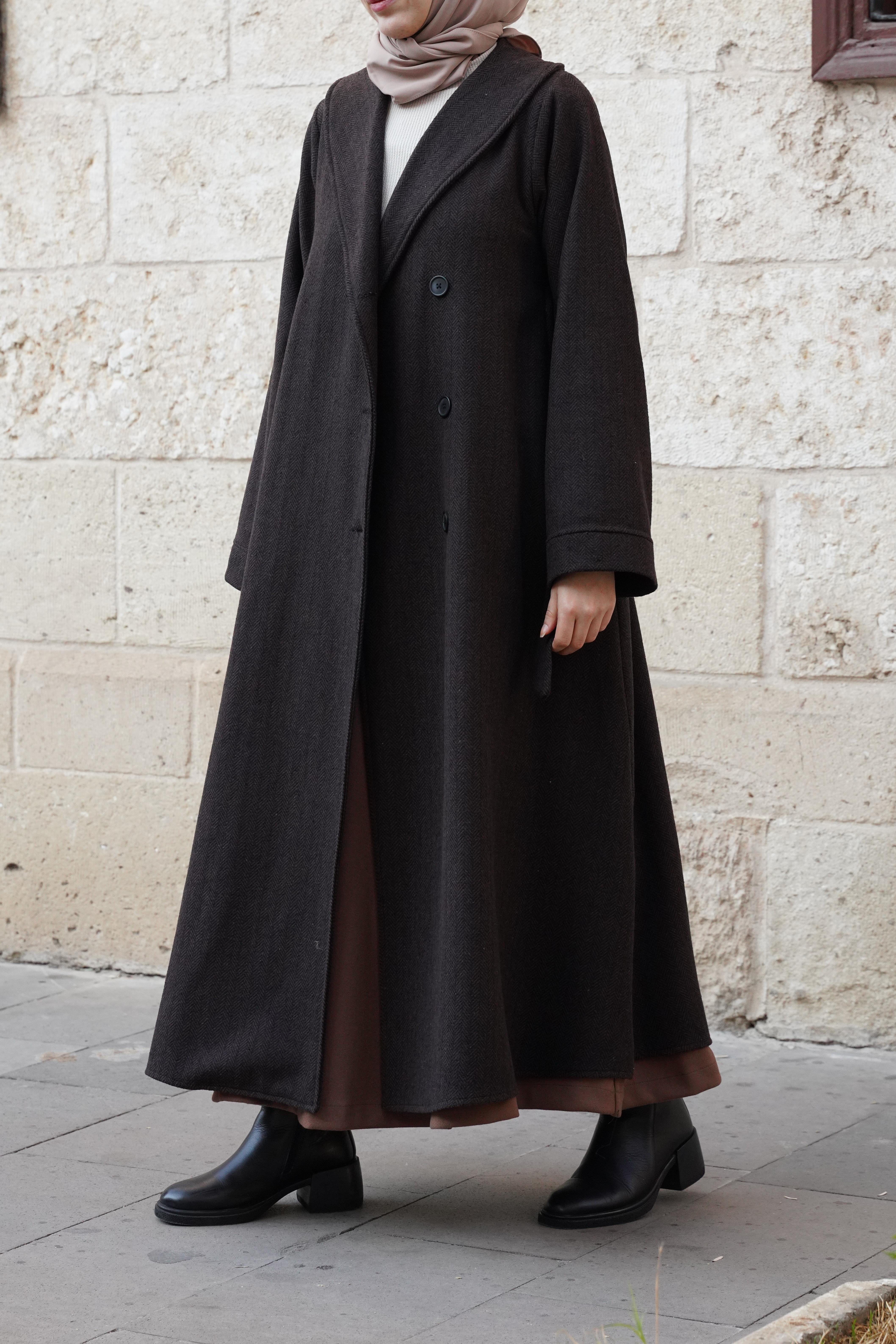 Balıksırtı Uzun Ceket - Acı kahve · 9