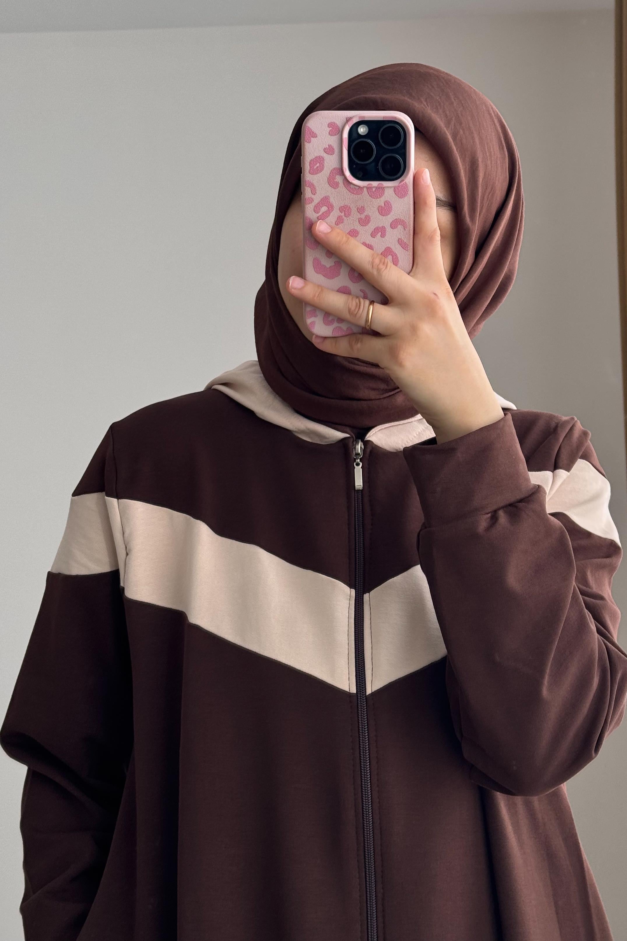 Garnili Sweat Takım - Kahve/ Bej · 6