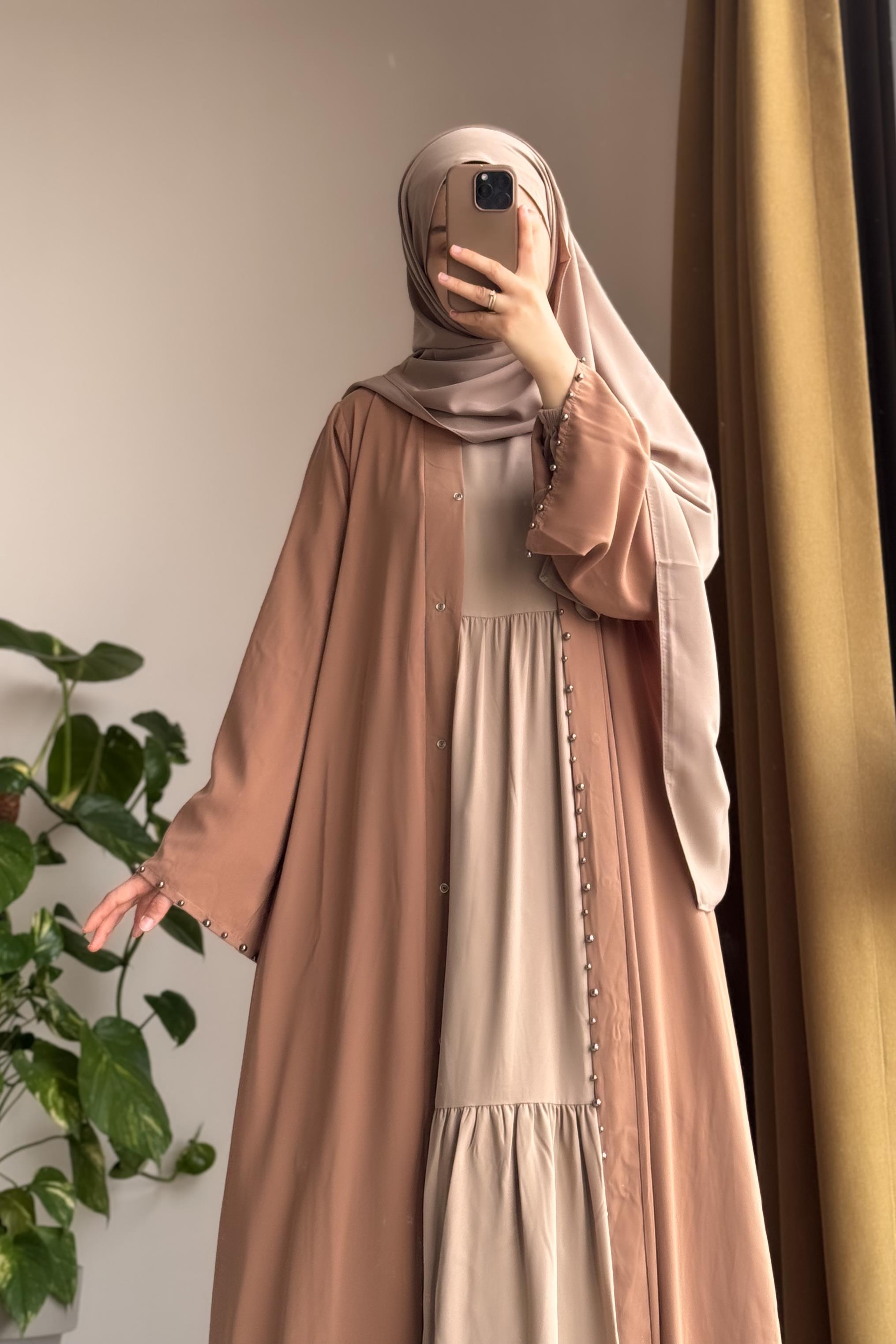 İncili Abaya - Vizon · 2