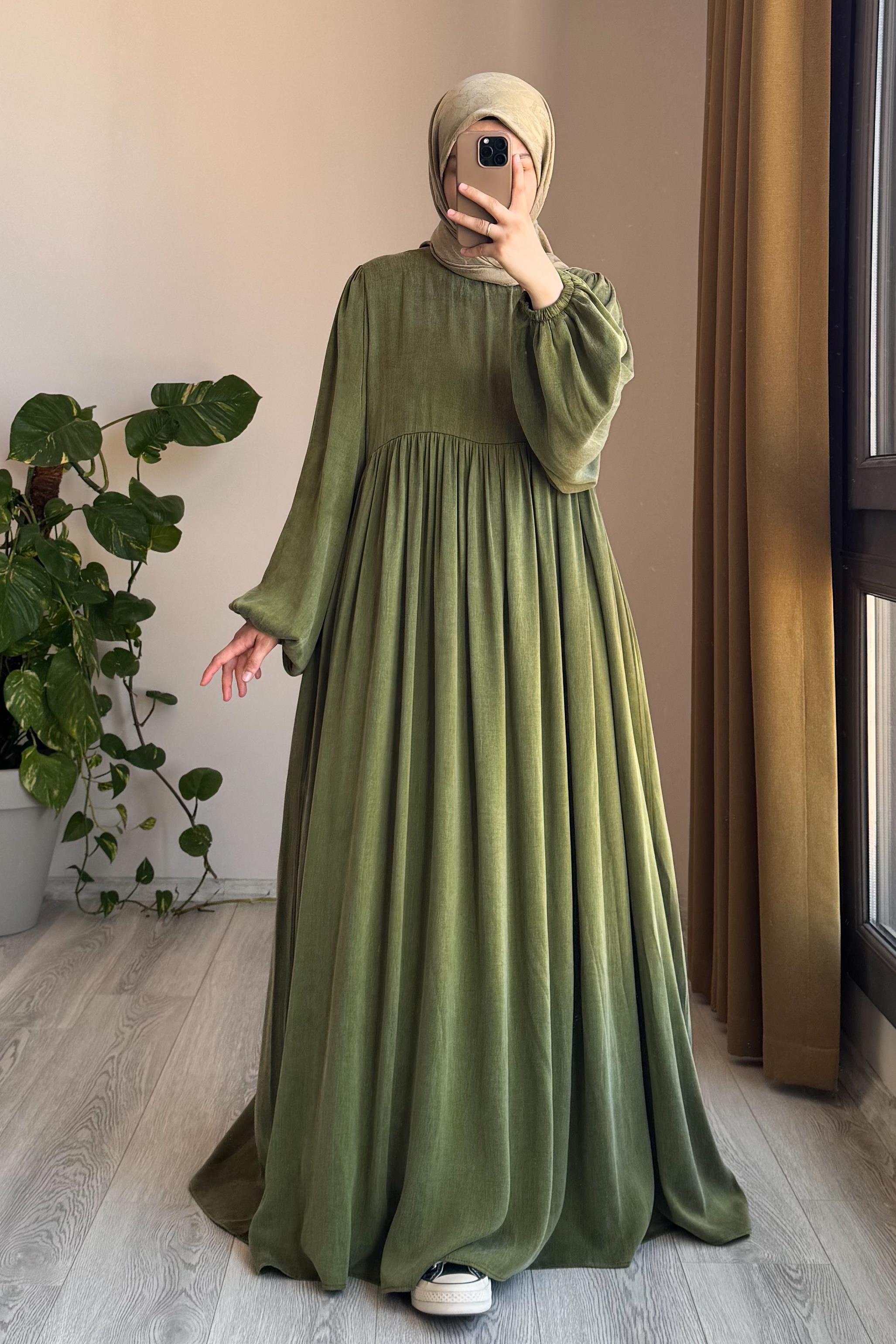 İpek Cupra Elbise - Adaçayı · 5