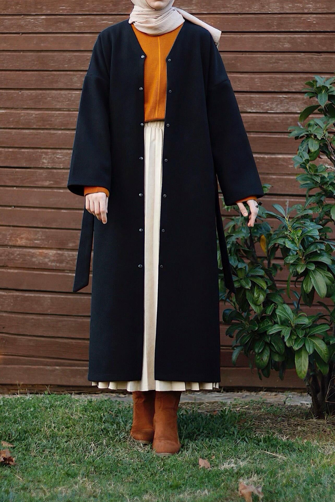 Kaşe Ceket - Siyah · 4