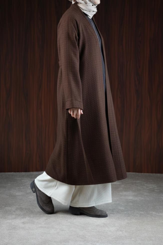 Midi Boy Şanel Kimono - Acı kahve · 2