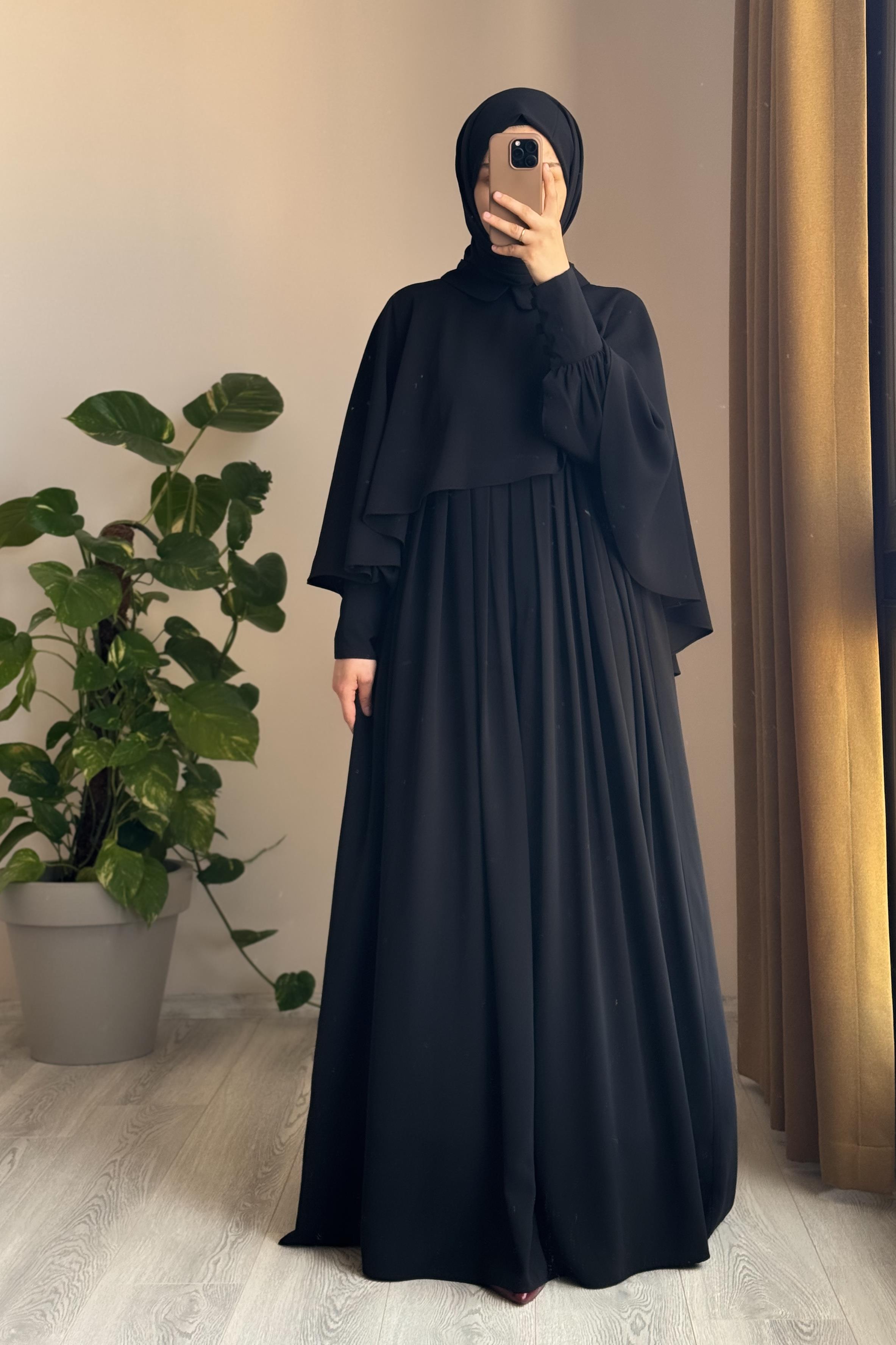 Pelerinli Elbise - Siyah · 6