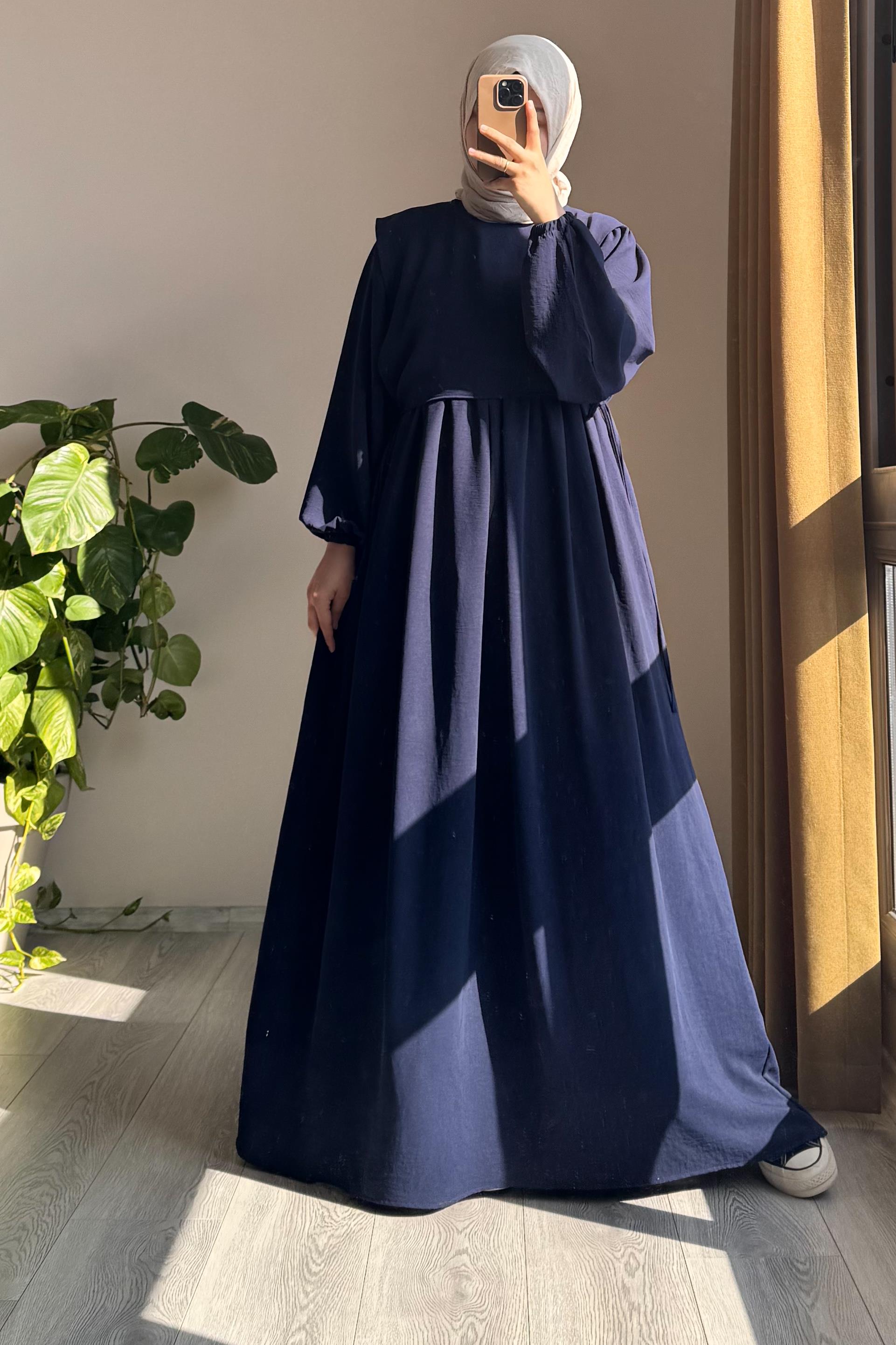 Yelekli Elbise - Lacivert · 2