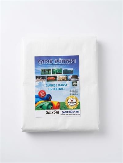 Çadır Dünyası 3x5 Metre Çok Amaçlı Koruma Brandası - Şişme Çadır ve Büyük Çardak Altı Zemin Koruma, UV Katkılı ve Su Geçirmez