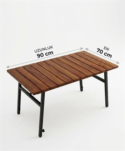 Çadır Dünyası Elite Series: 600 Denye Lüks Gürgen Ahşap Kamp Masası (70x90 cm) – 8 Saat Ultra Su Rezistanslı & Elektrostatik Güçlendirilmiş Gövde