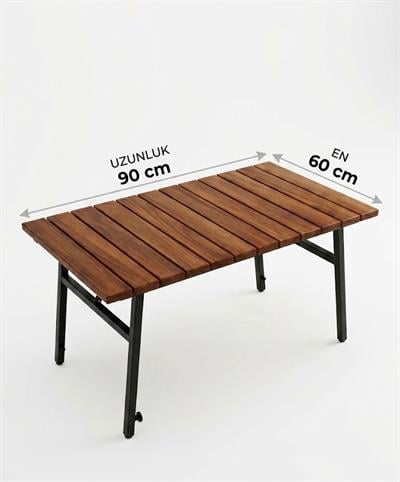 Çadır Dünyası Elite Series: 600 Denye Lüks Gürgen Ahşap Kamp Masası (60x90 cm) – 8 Saat Ultra Su Rezistanslı & Elektrostatik Güçlendirilmiş Gövde