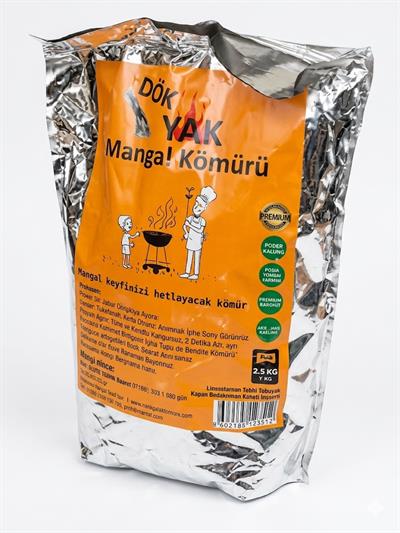 Çadır Dünyası Kaan Dök Yak Mangal Kömürü - 2.5 KG Brüt Paket, Yüksek Kalorili, Dumansız ve Kokusuz Pratik Mangal Kömürü (Çıra ve Odun Gerektirmez)