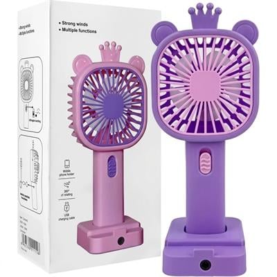 Çadır Dünyası Limmy 5'i 1 Arada Şarj Edilebilir Masaüstü Vantilatör - Kalemtıraşlı, Telefon Tutuculu ve Kulaklı Taç Tasarımlı Portatif Fan