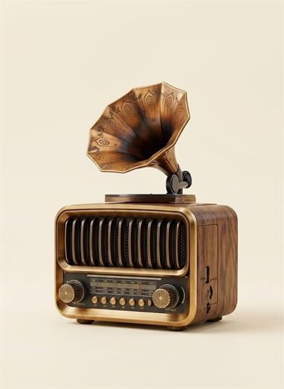 Çadır Dünyası Nostaljik Gramofon Radyo - Retro Ahşap Tasarım, Bluetooth Bağlantılı, USB ve TF Kart Girişli, FM/AM/SW Profesyonel Ses Sistemi
