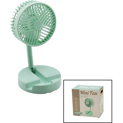 Çadır Dünyası W-1630-A Mini Katlanır Masaüstü Vantilatör - 180° Ayarlanabilir Başlık, Entegre Telefon Tutuculu ve USB Şarjlı Portatif Fan