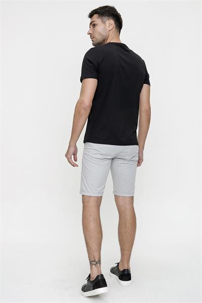 029 Slim Fit Açık Gri Bermuda