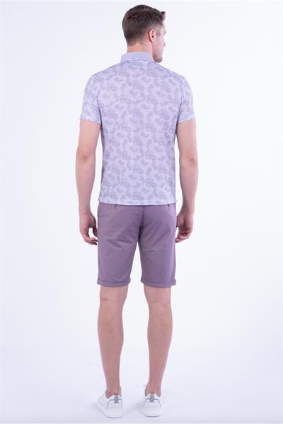 029 Slim Fit Lila Bermuda