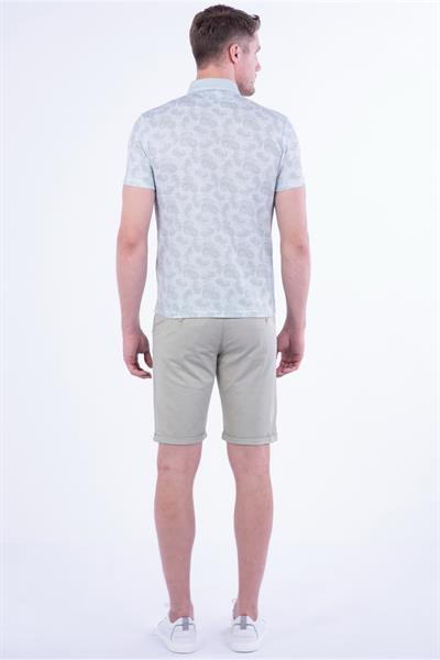029 Slim Fit Nil Yeşili Bermuda