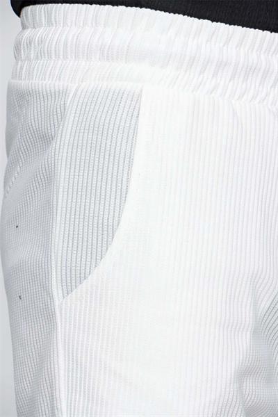 030 Slim Fit Beyaz Bermuda