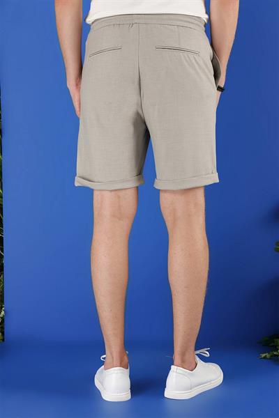 033 Slim Fit Gri Bermuda
