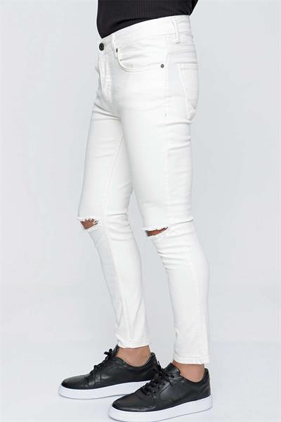 099 Beyaz Jean Pantolon
