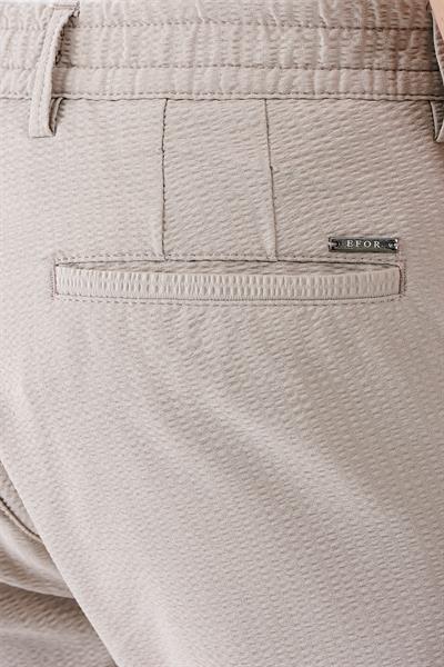 Bermuda 034 Slim Fit Beli Lastikli Gofre Pamuklu Casual Taş Şort