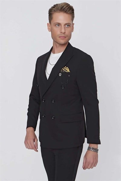 C 625 Slim Fit Siyah Spor Ceket
