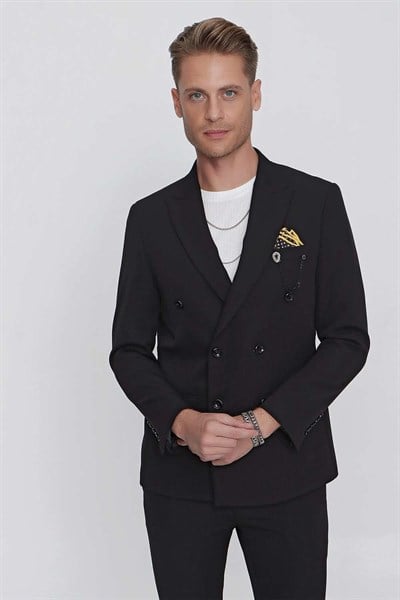 C 625 Slim Fit Siyah Spor Ceket