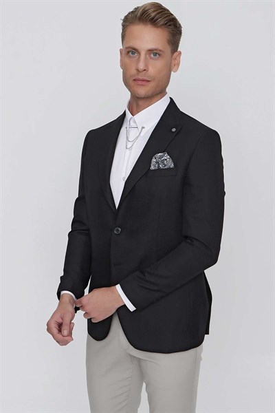 C 630 Slim Fit Siyah Spor Ceket