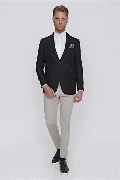 C 630 Slim Fit Siyah Spor Ceket