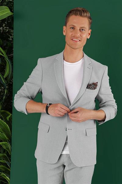 C 640 Slim Fit Gri Spor Ceket