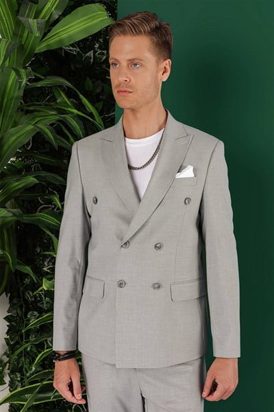 C 642 Slim Fit Gri Spor Ceket