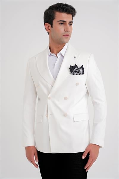 C 646 CEKET Slim EKRU CASUAL