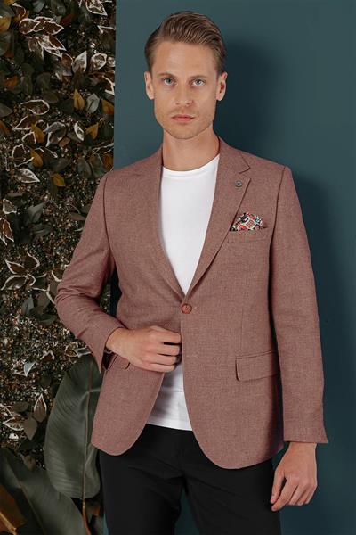 C 656 Slim Fit Gül Kurusu Spor Ceket