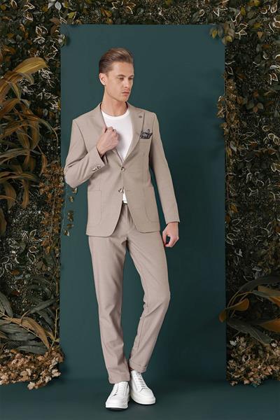 C 659 Slim Fit Bej Spor Ceket