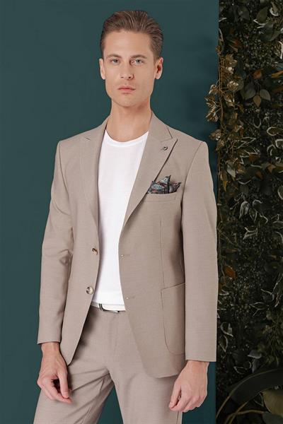 C 659 Slim Fit Bej Spor Ceket
