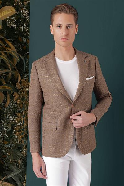 C 660 Slim Fit Bej Spor Ceket