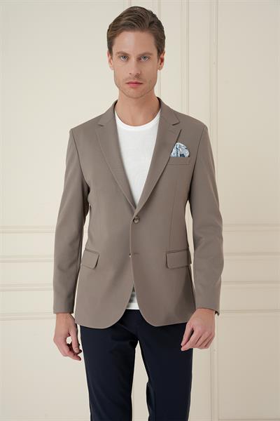 C 691 Slim Fit Bej Spor Ceket
