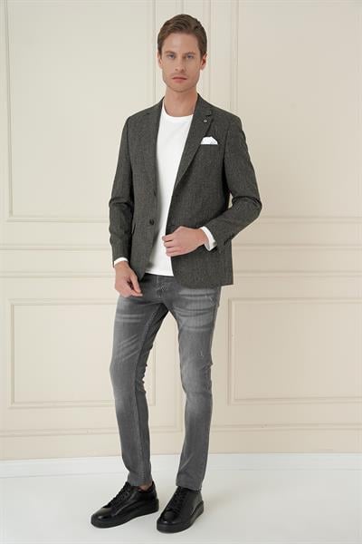 C 692 Slim Fit Haki Spor Ceket