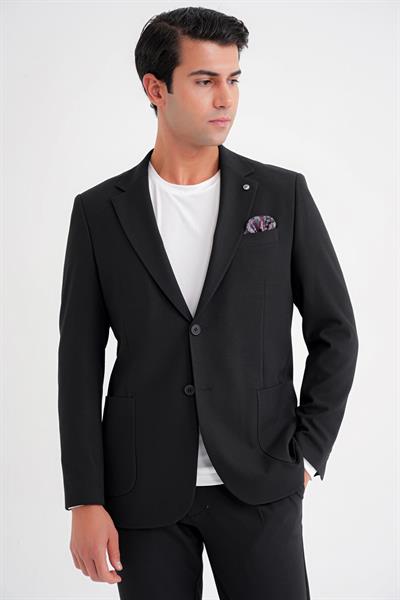 C 698 CEKET Regular Fit SİYAH-1 CASUAL