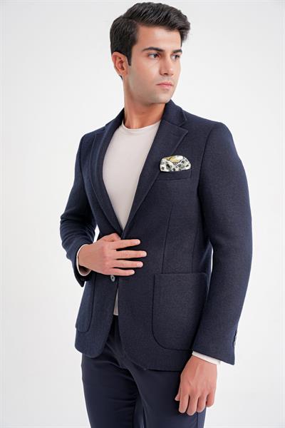 C 717 CEKET Regular Fit LACİVERT