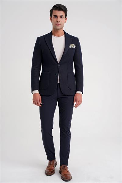 C 717 CEKET Regular Fit LACİVERT