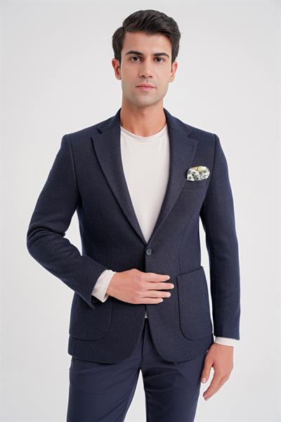 C 717 CEKET Regular Fit LACİVERT