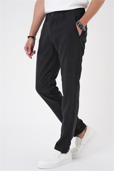 Comfort Beli Lastikli Rayon Karışımlı Siyah Jogger Pantolon  P 1194