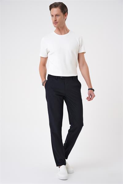 Comfort Fit Beli Lastikli Lacivert Jogger Pantolon  P 1184