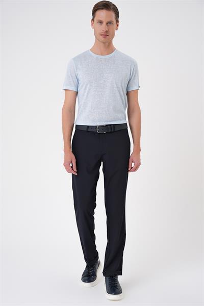 Comfort Fit Beli Lastikli Lacivert Jogger Pantolon  P 1185