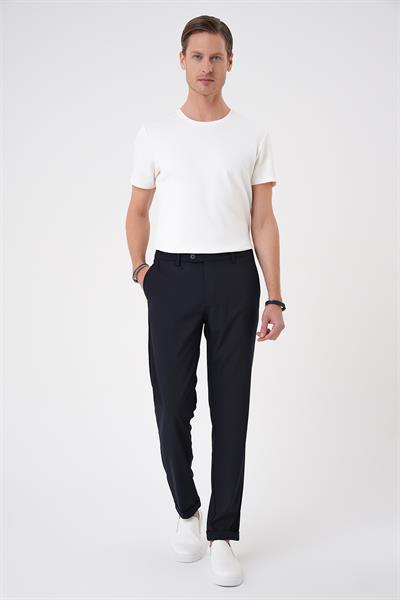 Comfort Fit Beli Lastikli Lacivert Jogger Pantolon  P 1184
