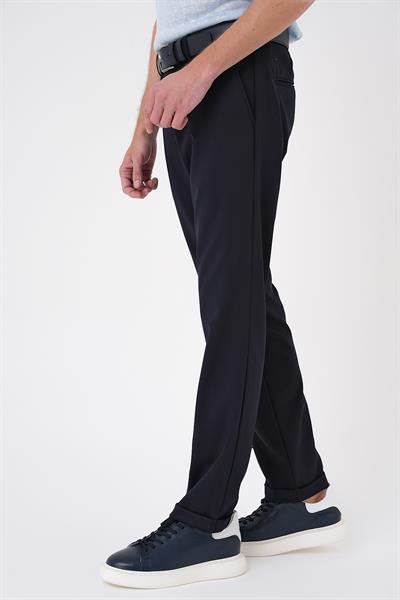 Comfort Fit Beli Lastikli Lacivert Jogger Pantolon  P 1185
