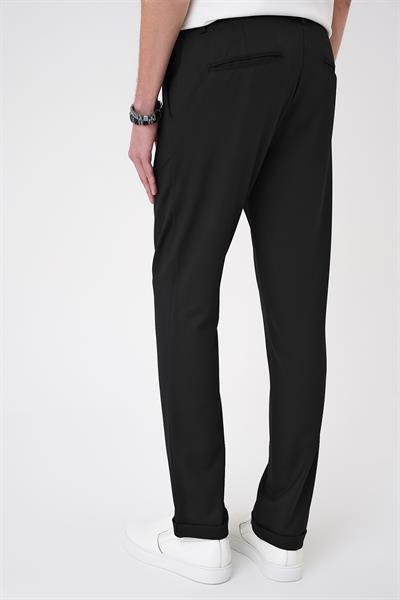 Comfort Fit Beli Lastikli Siyah Jogger Pantolon  P 1183