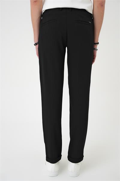 Comfort Fit Beli Lastikli Siyah Jogger Pantolon  P 1179