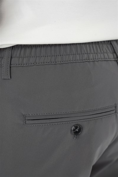 Comfort Fit Beli Lastikli Yan Cep Füme Jogger Pantolon P 1150