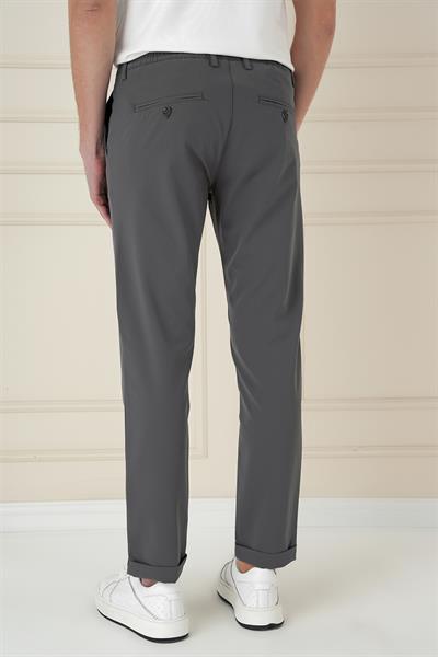 Comfort Fit Beli Lastikli Yan Cep Füme Jogger Pantolon P 1150
